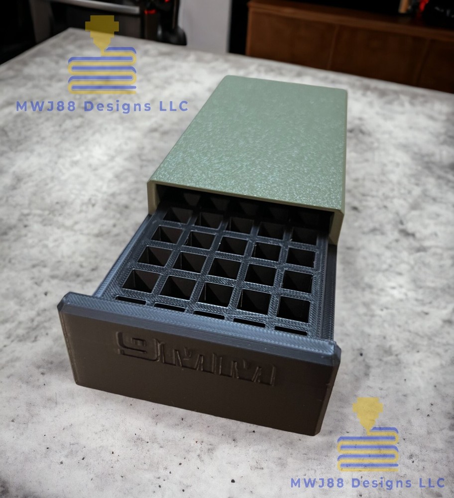 Multi Color Sliding 9mm Ammo Storage Box Case - 50rd Round - Multiple Colors!