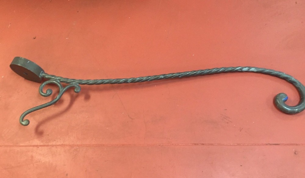 Antique Large Iron Wall Hook Decorative Piece