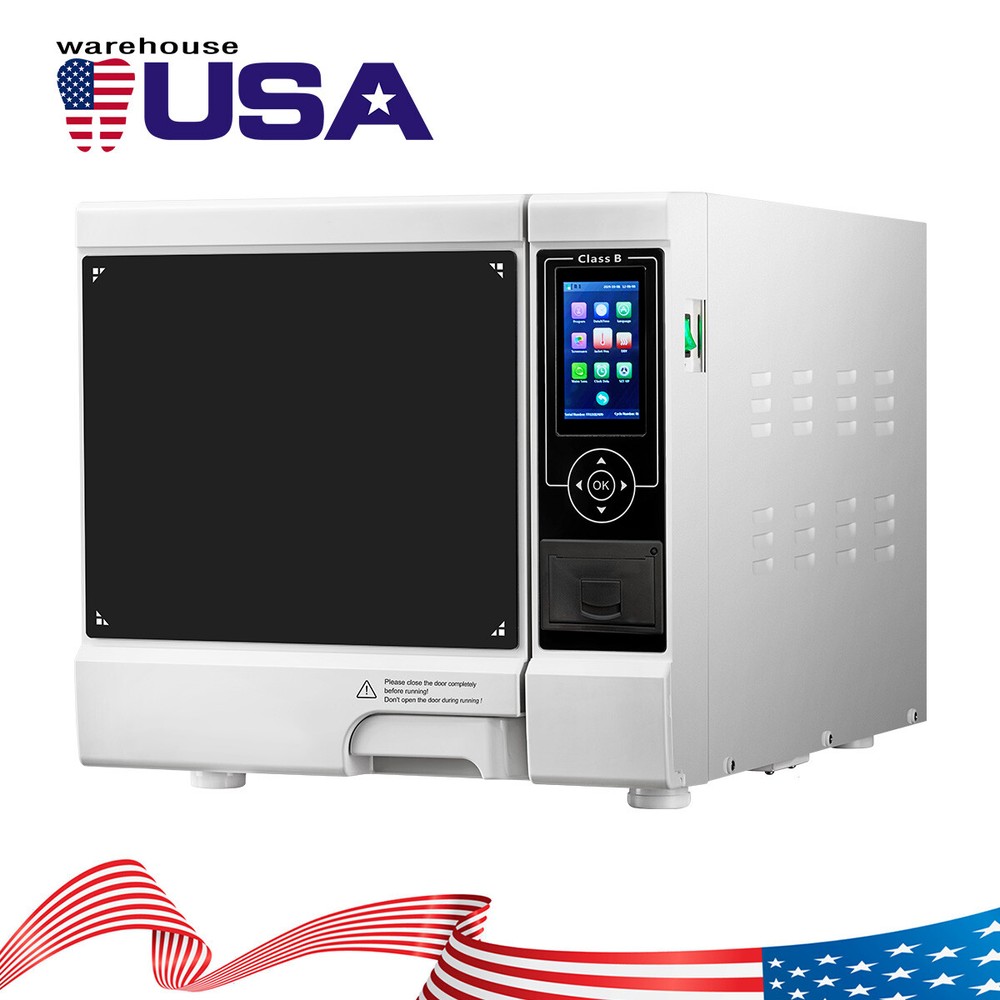 22L Automatic Dental Autoclave Steam Sterilizer Class B Sterilization &Printer