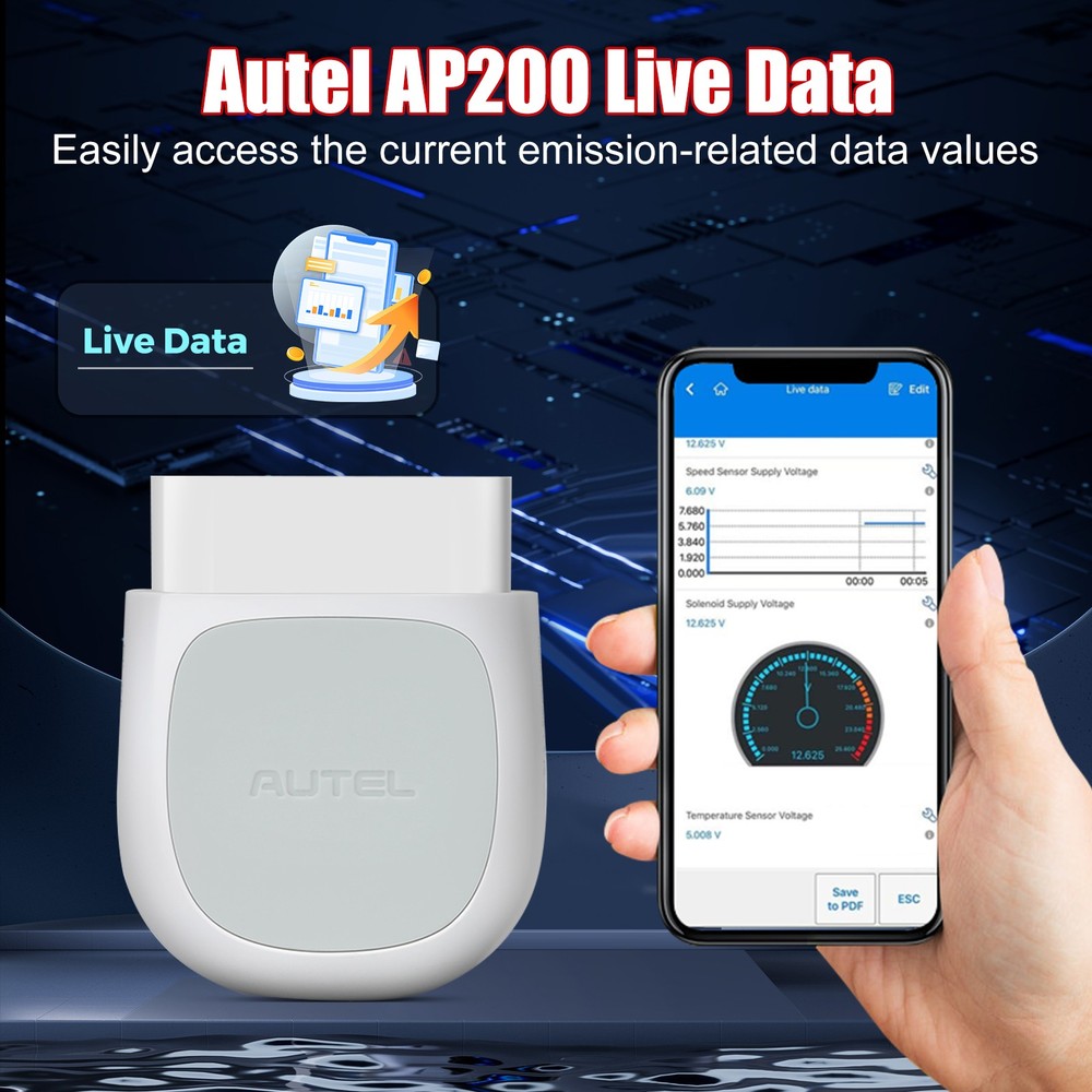 Autel AP200 Bluetooth OBD2 Scanner Code Reader Full Systems Diagnostic Oil Reset