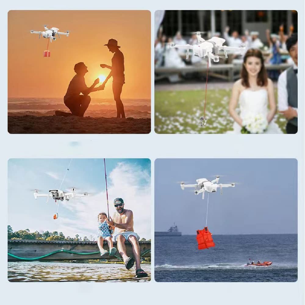 Universal Drone Airdrop System, Release Device, Payload Clip, Airdropper, Fis...