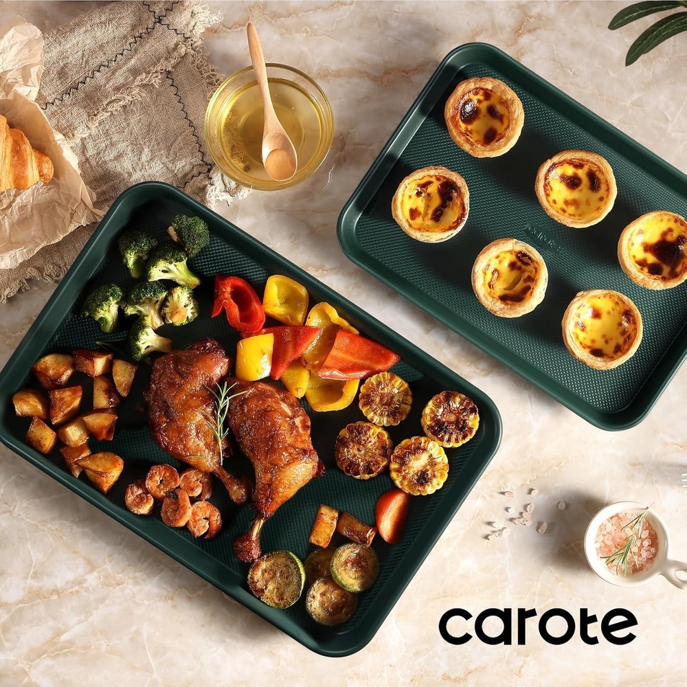3-Piece Baking Pan Set - Bakeware Set, Baking Sheet Set Including 13 Inch 15 ...