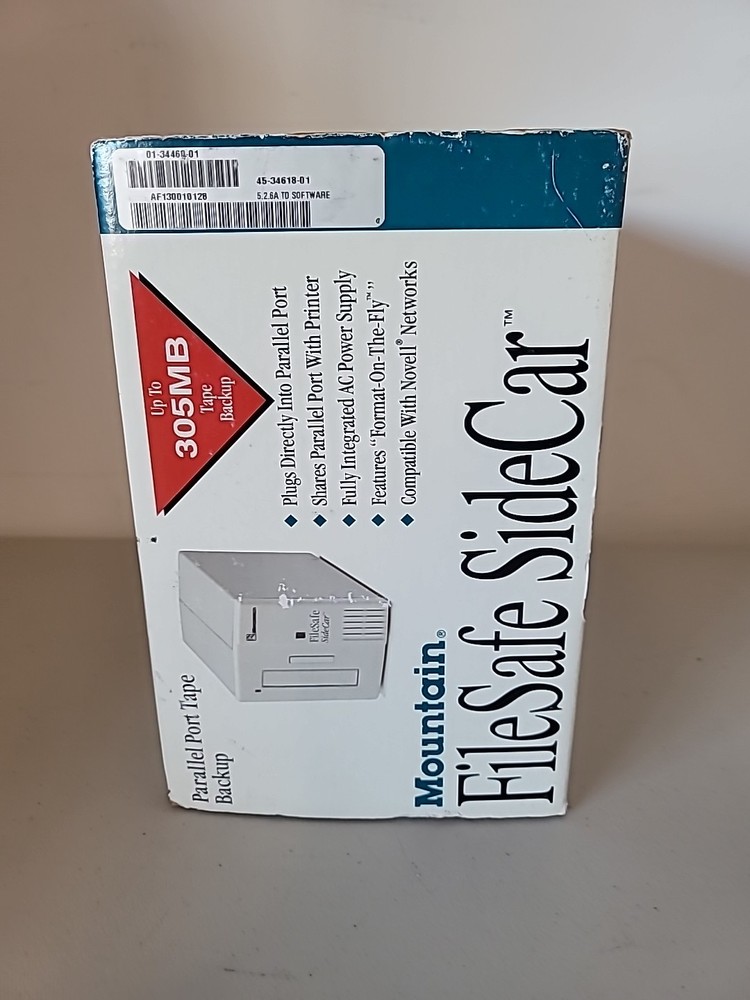 Mountain: FileSafe Sidecar - Parallel Port Tape Backup - Powers on