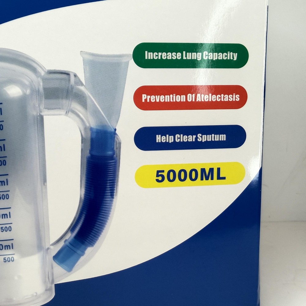 Breathing Exercise Incentive Spirometer 5000ml Lung Capacity Trainer Device