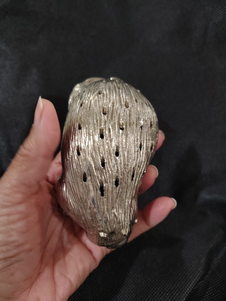 Silverplate Vintage Porcupine Charcuterie Toothpick Holder Housewarming Japan