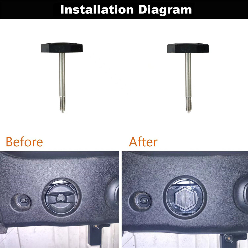 Hard Top Panel Mounting Screw Fastener Knob For 2007-2018 Jeep Wrangler JK 2/4Dr