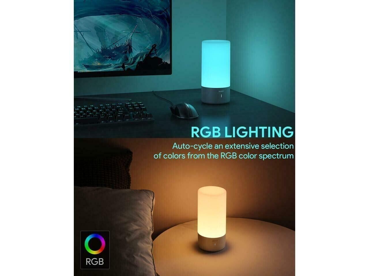 AUKEY Touch Control LED Lamp RGB LT-T6