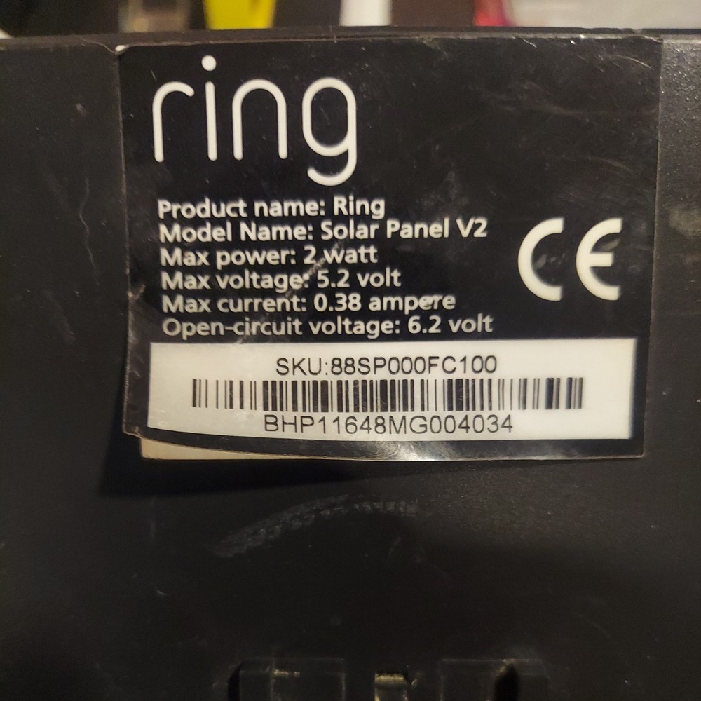 Ring Solar Panel Micro USB Plug - V2