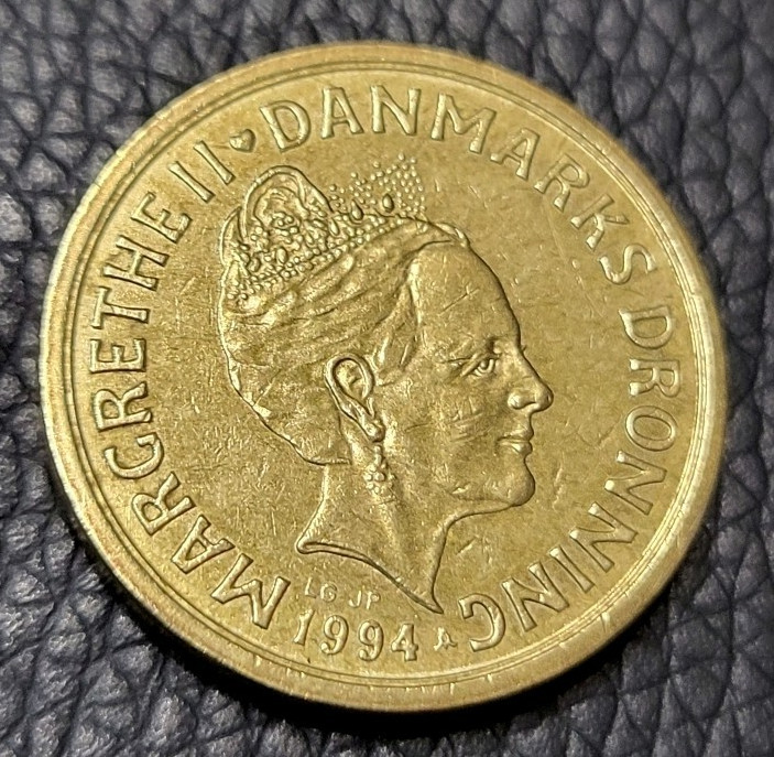1994 Denmark 10 Kroner Coin