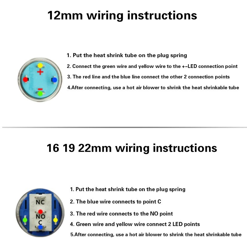 Metal Push Button Switch With Motherboard Cable 60cm LED PC Reset Power Switch