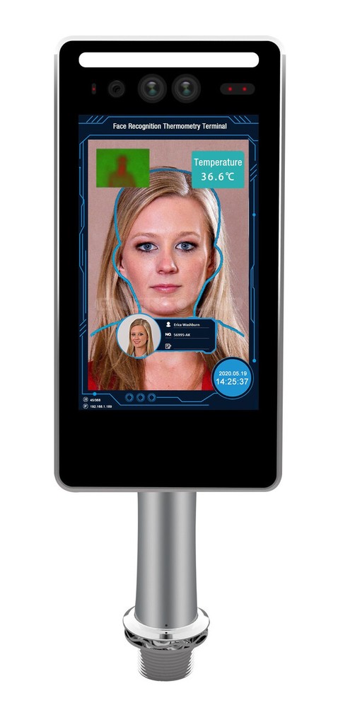 Temperature Screening Kiosk with Access Control & Face Recognition - No Stand