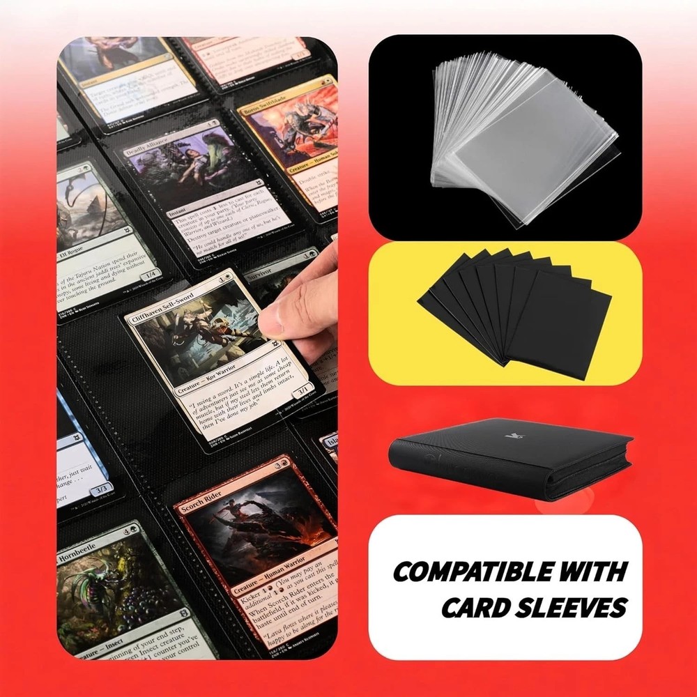 Durable Trading Card Storage Binder - 2000 Card Capacity