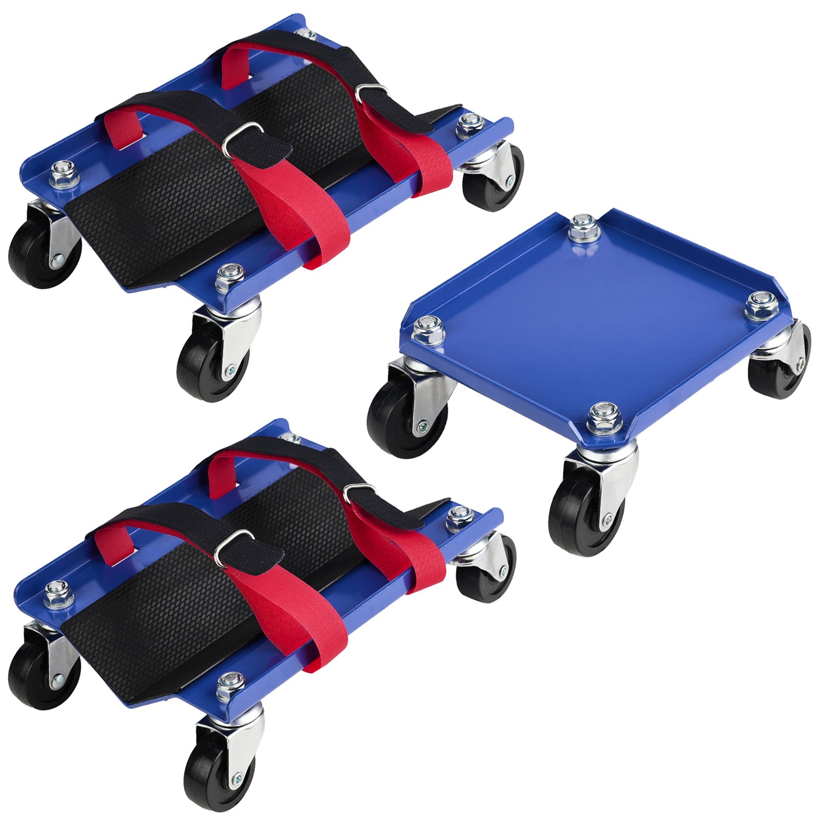 3PCS Snowmobile Dolly System Set 1500 Lbs +12 Wheels Blue
