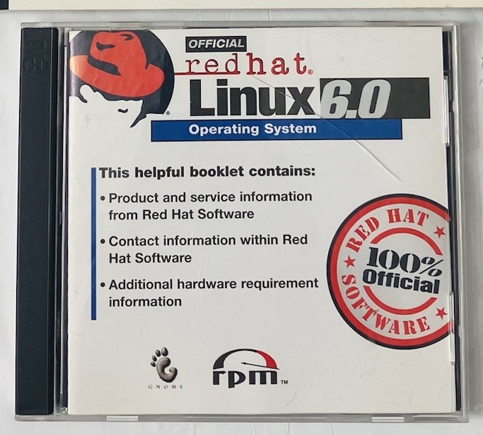 Red Hat Linux 6.0 OS for Intel PCs (2-CD, 1999) w Reg Code & Official User Guide