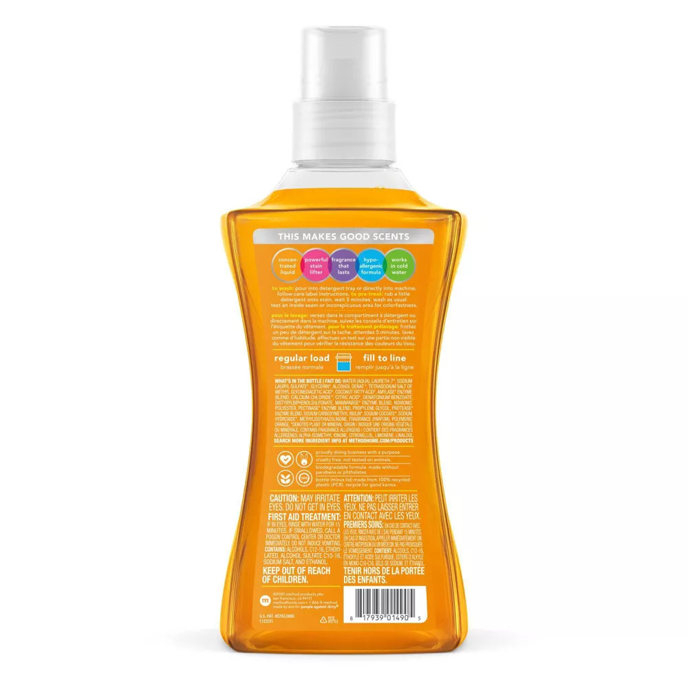 Method Ginger Mango Concentrated Liquid Laundry Detergent 66 Loads - 53.5 fl oz