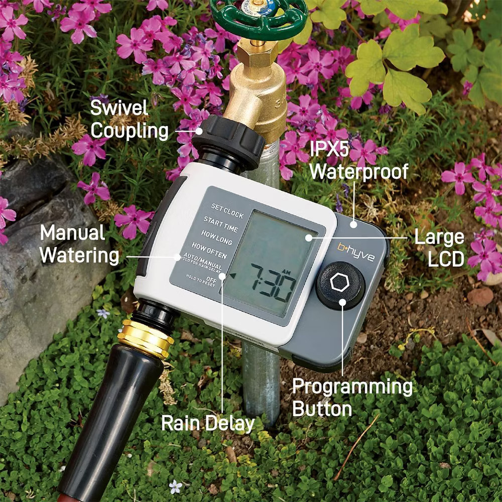 Orbit B-hyve XD Bluetooth 1-Outlet Hose Faucet Timer Watering Sensors,