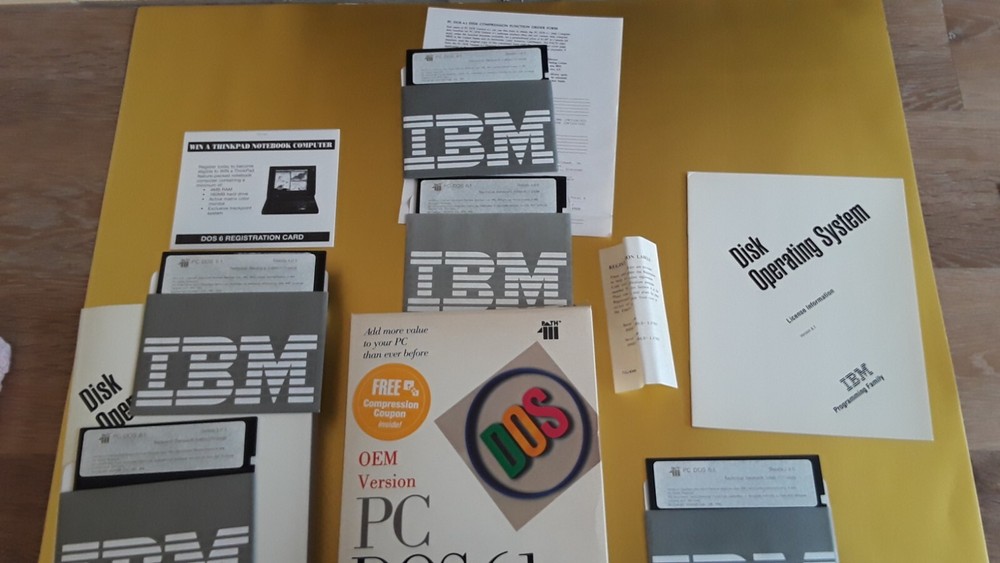 (IBM) PC Dos 6.1 OEM version on 5.25" floppies Opened