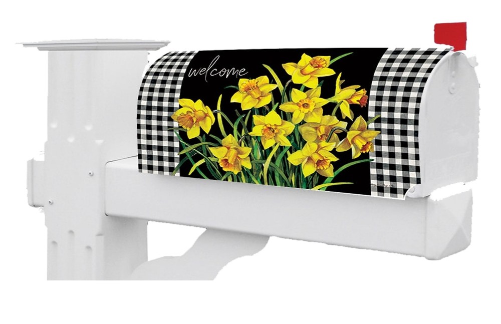 Daffodil Check Mailbox Cover