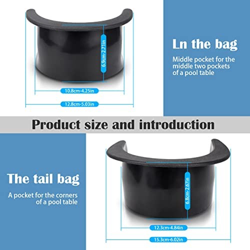 6 Pcs Billiard Table Liners, Long-Lasting Plastic Pool Table Pocket Liners,