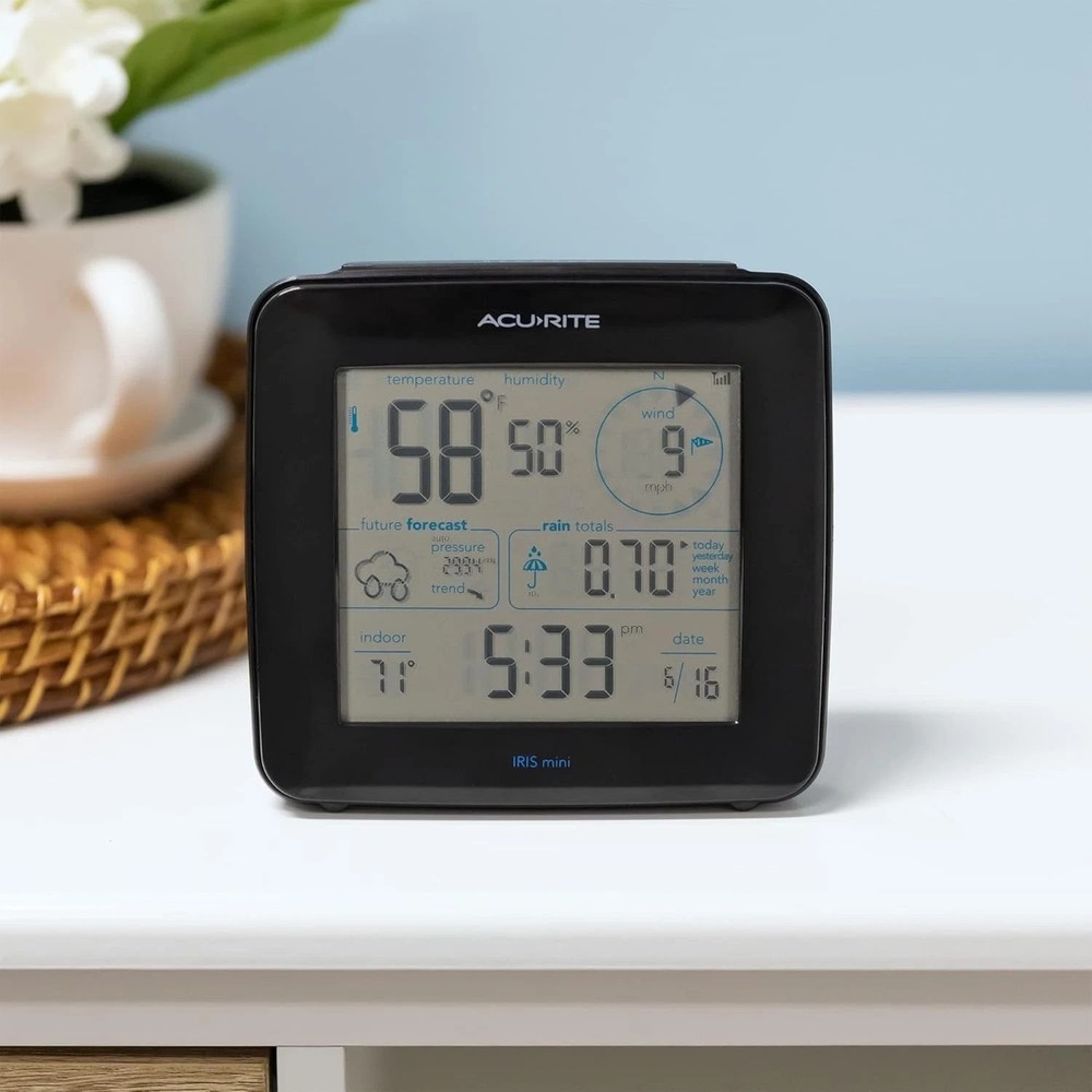 Sleek Iris Weather Station: Real-Time Forecasts & Multi-Feature Wireless Display