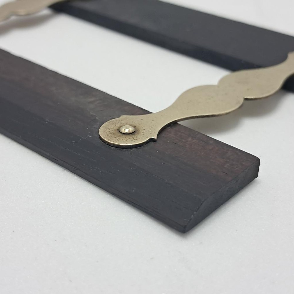 ANTIQUE EBONY AND BRASS 5 1/2" PARALLEL RULER