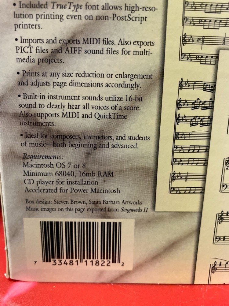 Song works 11 polyphonic ARS NOVA SOFTWARE