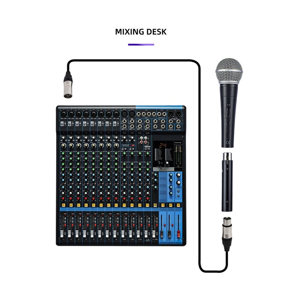 1PC +28DB High Gain Inline Microphone Preamp 48V Phantom Power Plug and Play