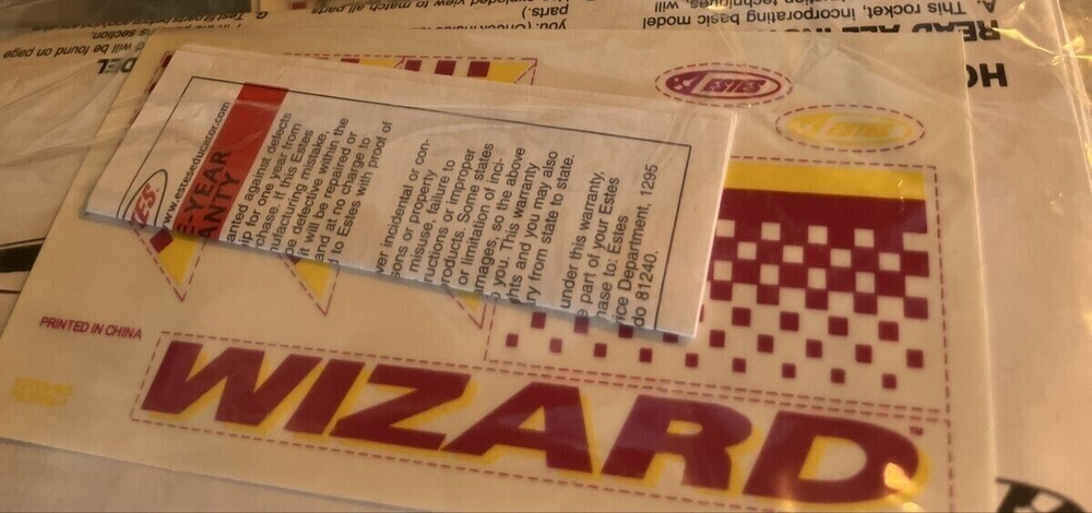 Estes 1292 Wizard Flying Model Rocket Kit