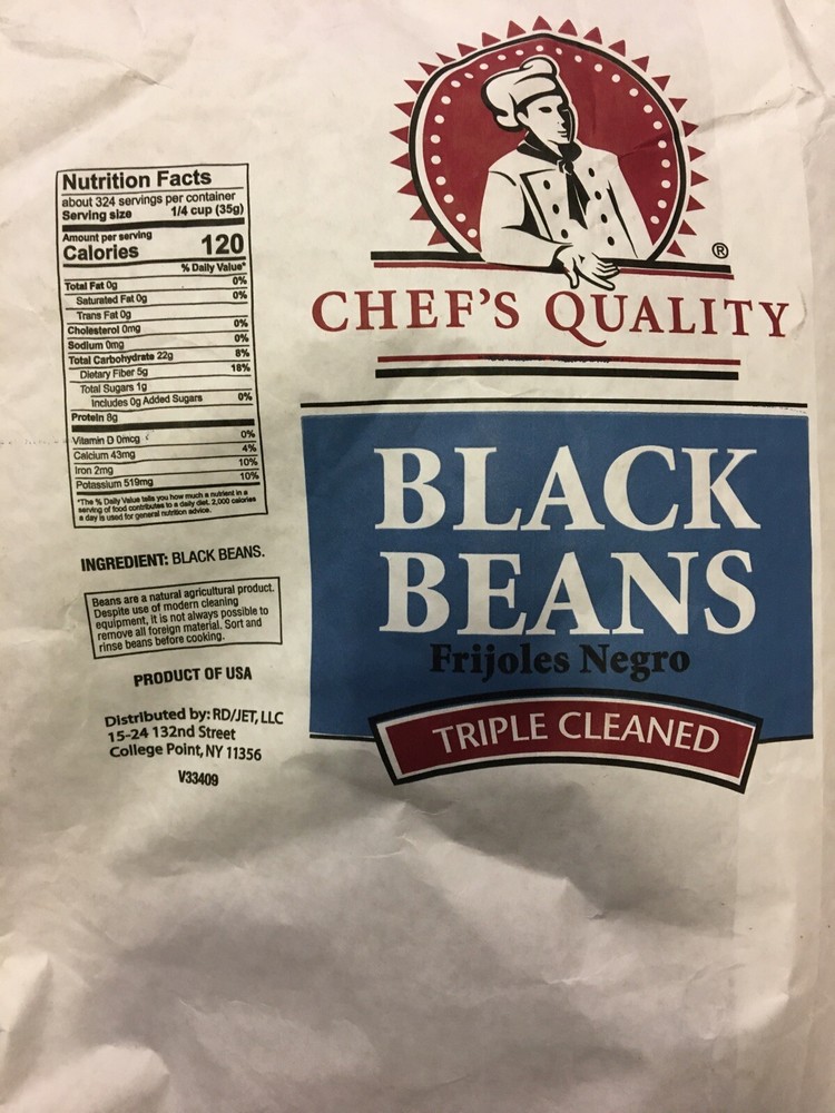 25 Lbs Chef’s Quality Black Beans New Triple Cleaned