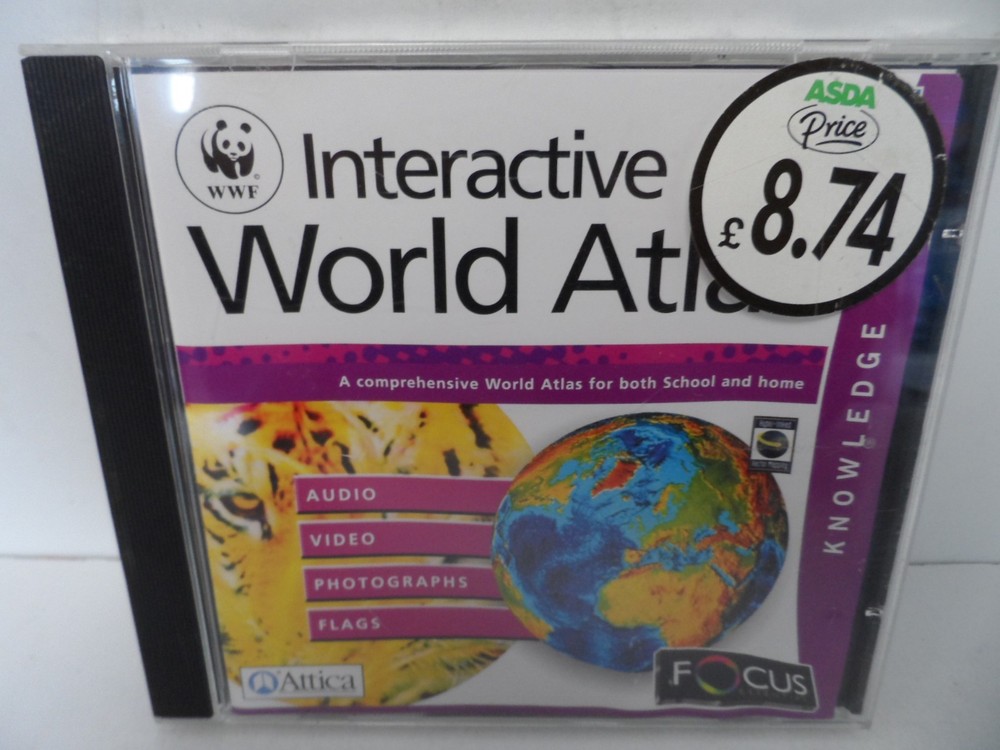 FOCUS MULTIMEDIA - INTERACTIVE WORLD ATLAS - CD-ROM