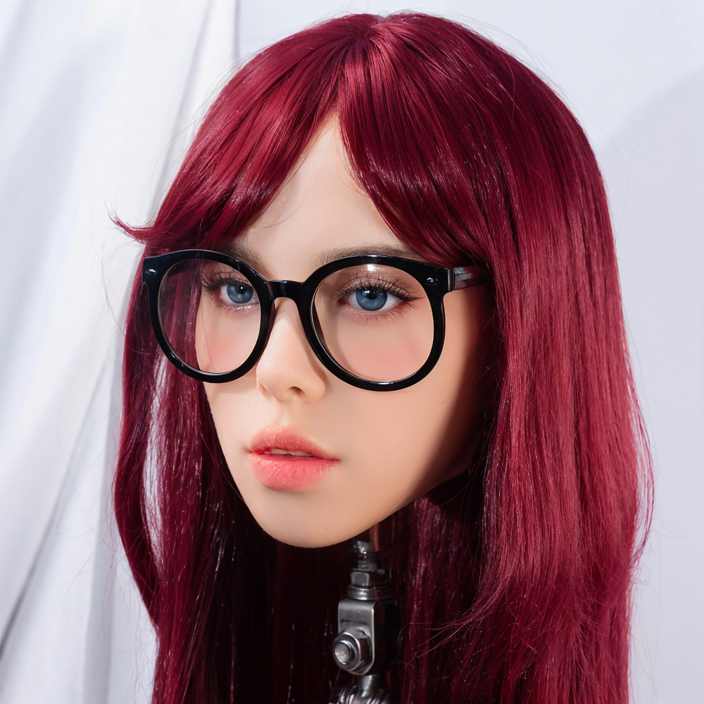 1:1replica of a female head model,made of TPE material,Mannequin Head,burgundy w