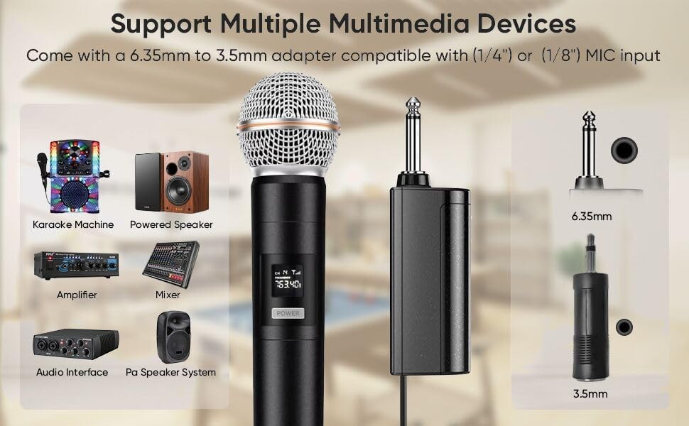 ProWireless Karaoke Microphone Set with Dual Mics & LED Display
