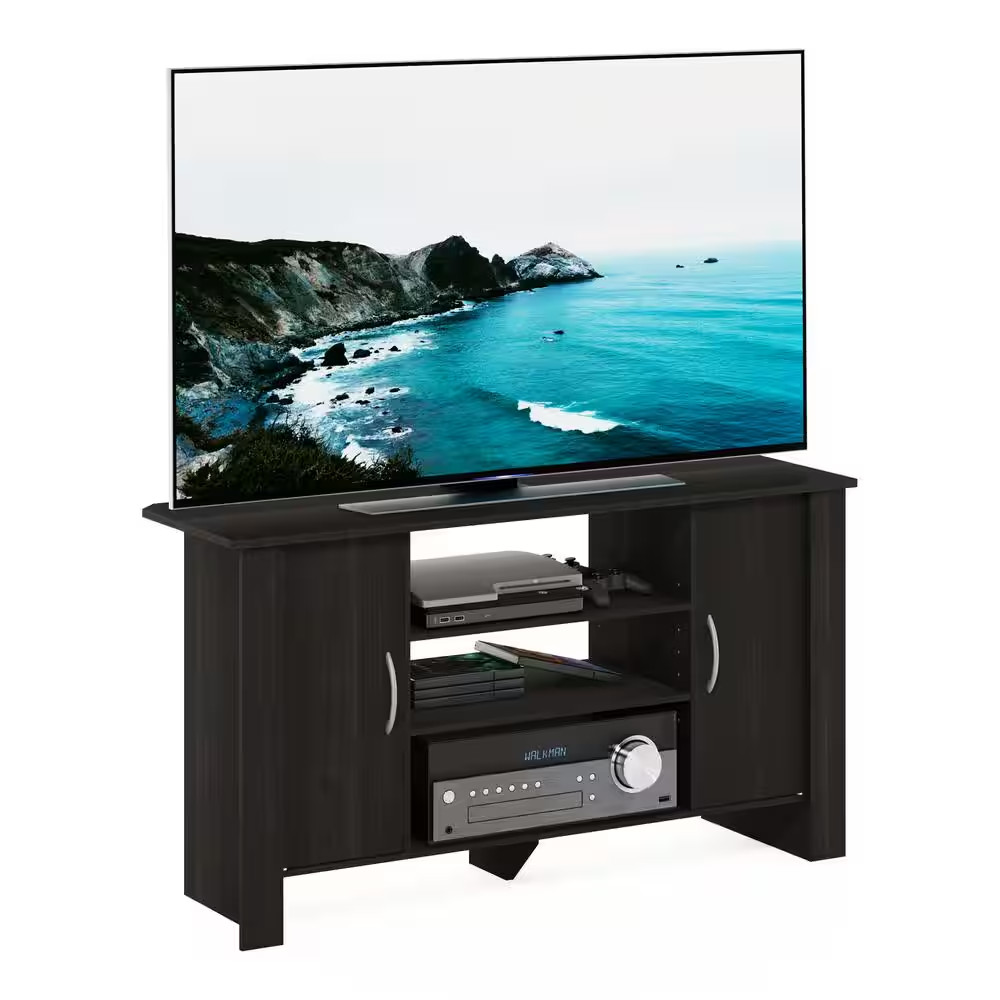 Econ 42 In. Espresso Wood TV Stand with 6 Drawer Fits Tvs up to 50 In. with Open