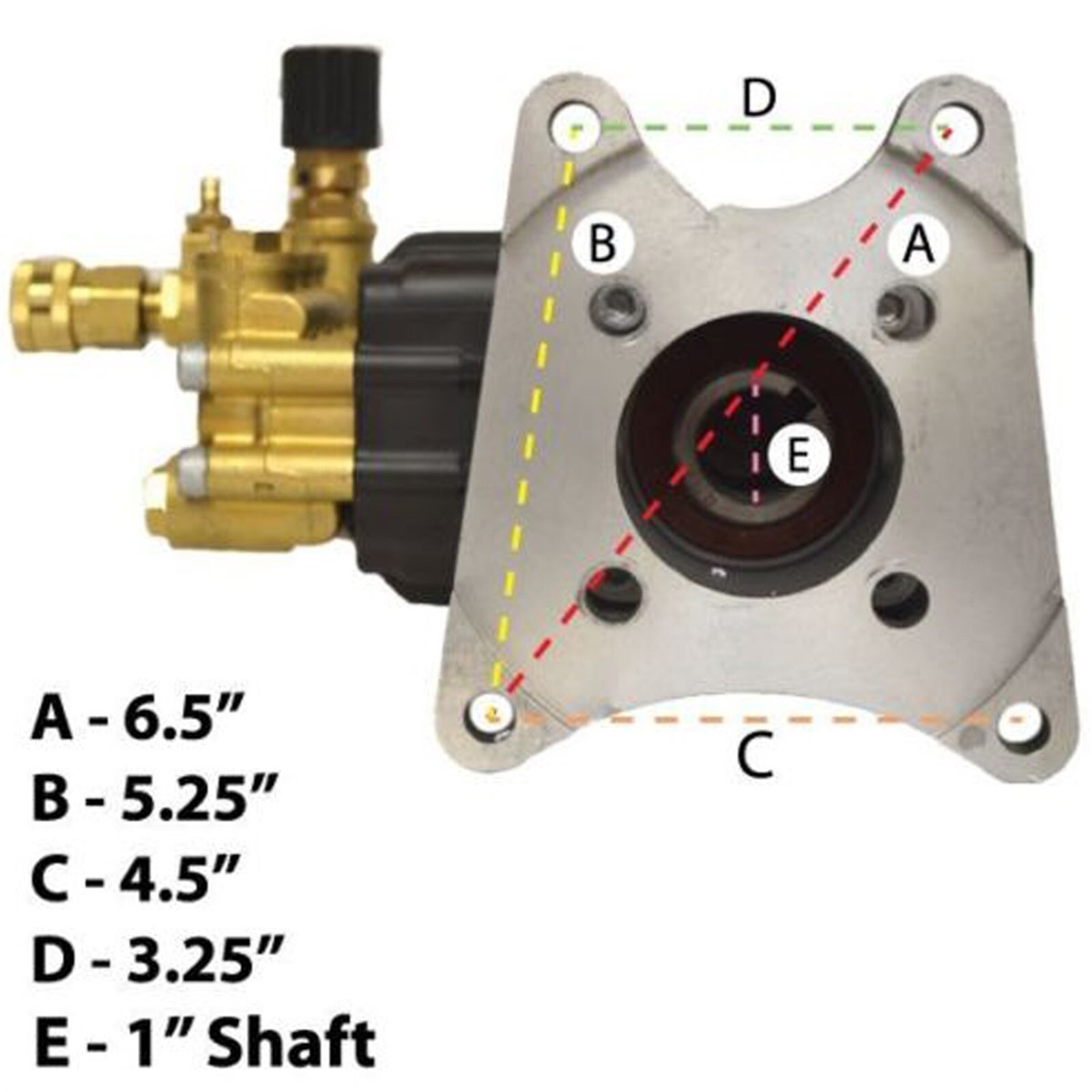 Pressure Washer Pump 4000PSI 4GPM 1" Horizontal Shaft Fits RSV4G40HDF40EZ