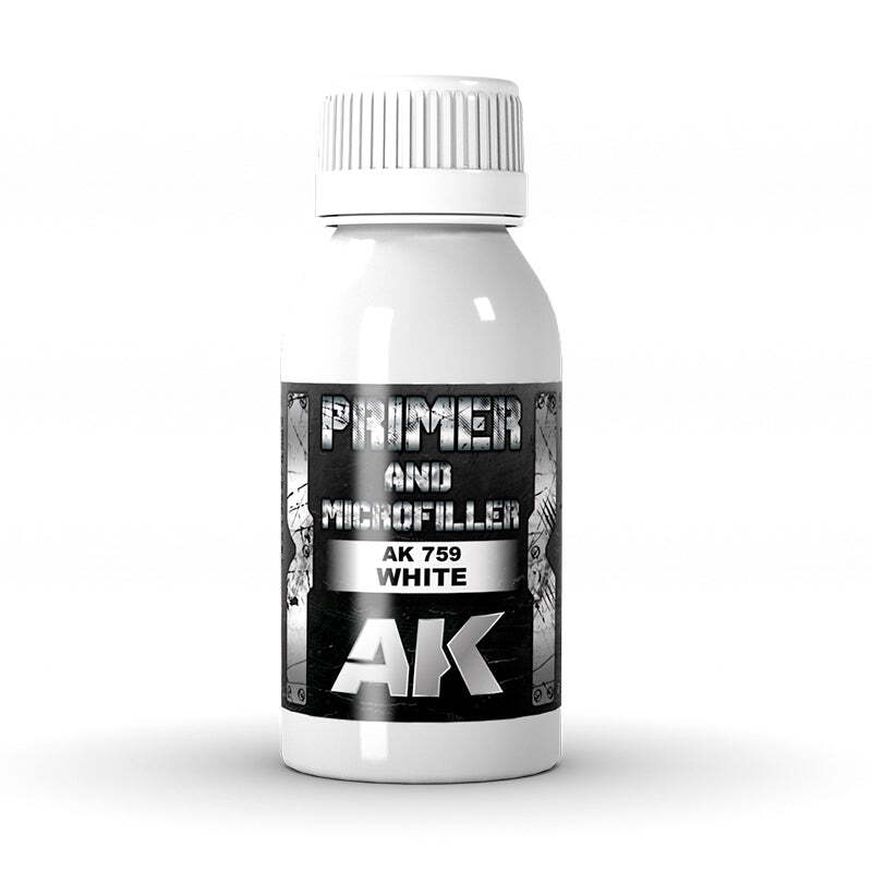AK Interactive AK759 White Primer and Microfiller 100ml - US