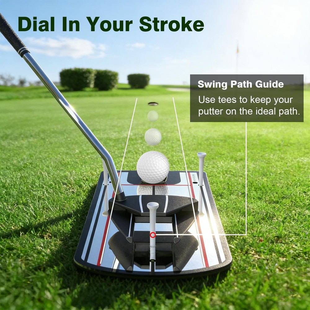 Golf Putting Mirror Training Aid, Alignment Training Tool for Putting Practic...