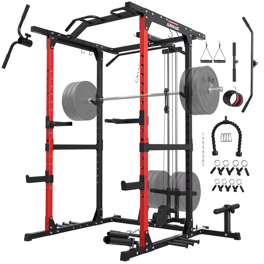 1500LBS Power Cage w/ Cable Crossover Multi-Function Home Gym Rack