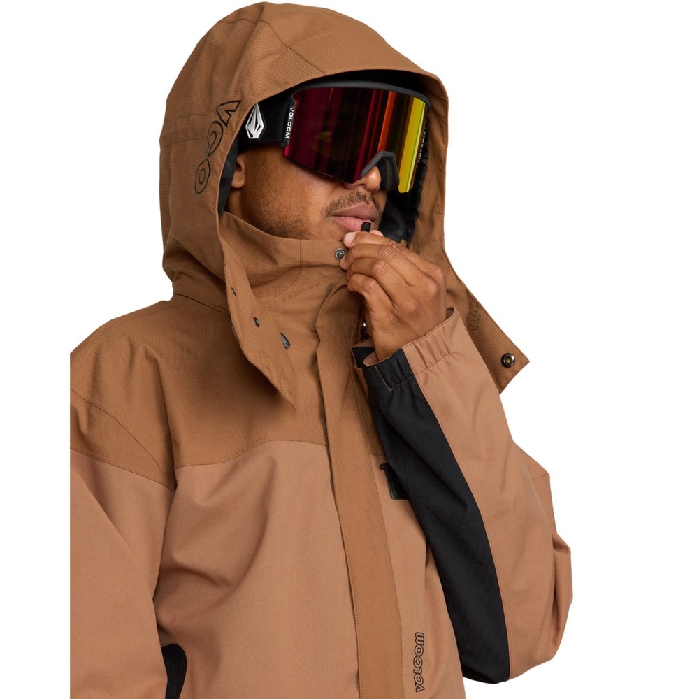 Volcom Kleveland Men's Winter Jacket, Terra Brown, Medium