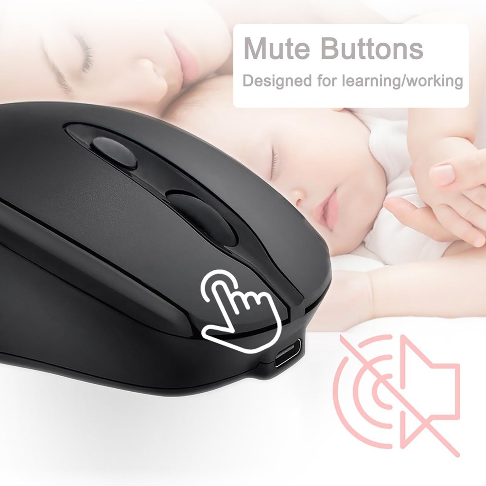 USB C Wireless Bluetooth Mouse Rechargeable Compatible with MacBook Laptop Deskt