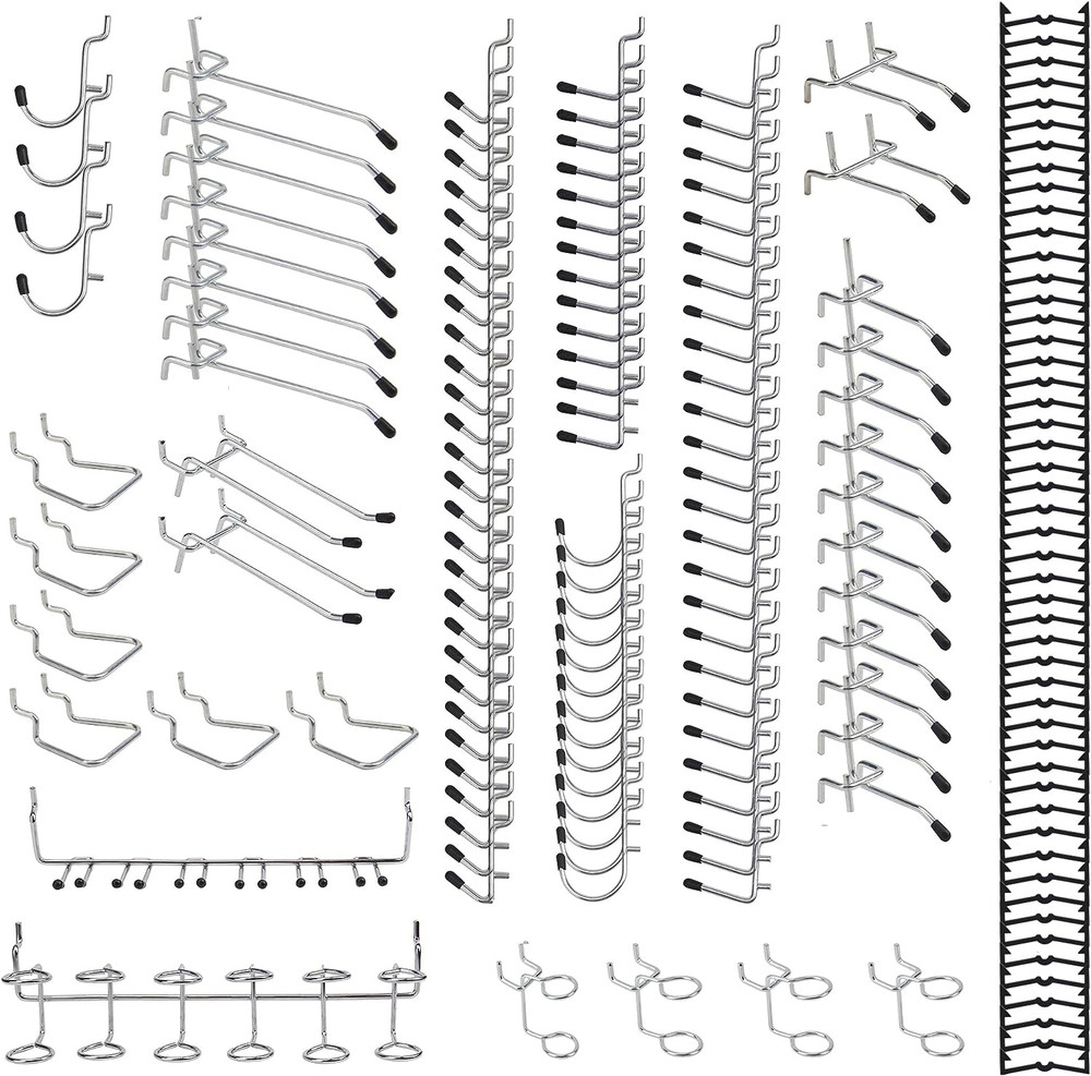 170PCS Pegboard Hooks Assorted | Peg Board Hooks for Hanging Tools - Ideal for P