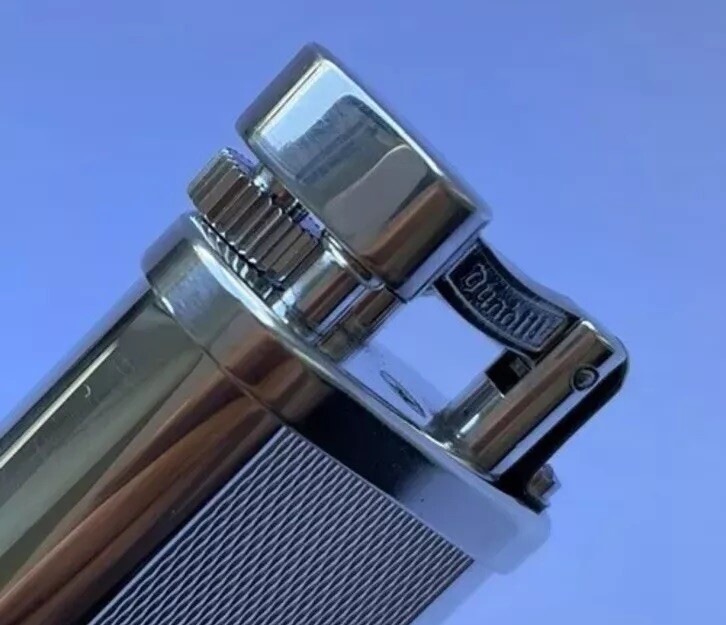 Mint Boxed Dunhill Silver ‘Barley’ Unique Table Lighter - Working