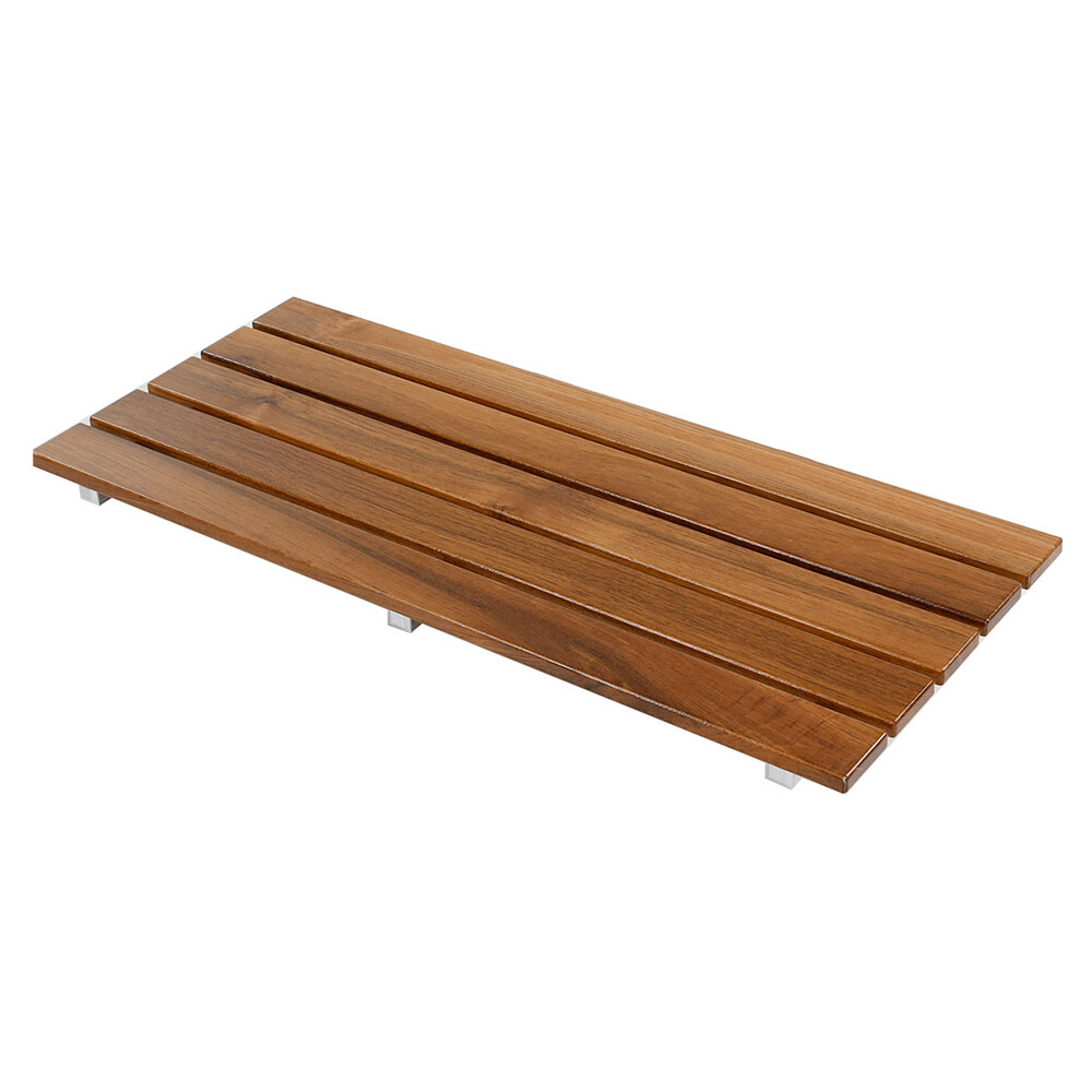 36" ADA Compliant Shower Seat Teak Wood Folding Bench Wall Mounted Coated Modern