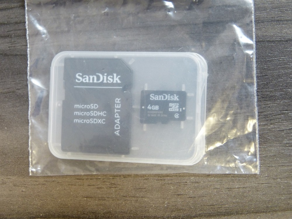 Sandisk 4GB MicroSDHC Memory Card w SD Adapter (BN102)