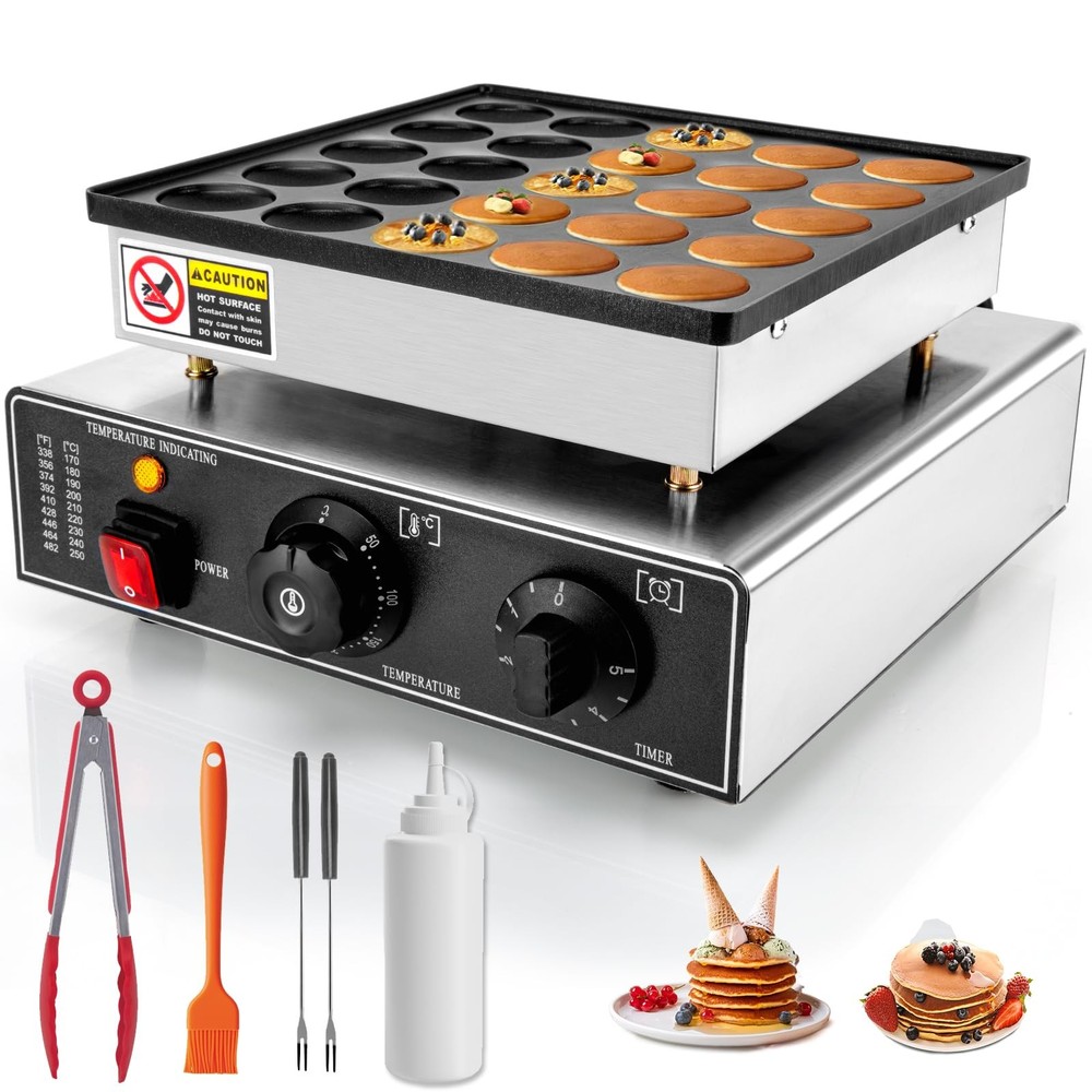 Mini Pancake Maker Machine, 25PCS Mini Dutch Pancake Baker Maker Commercial, ...