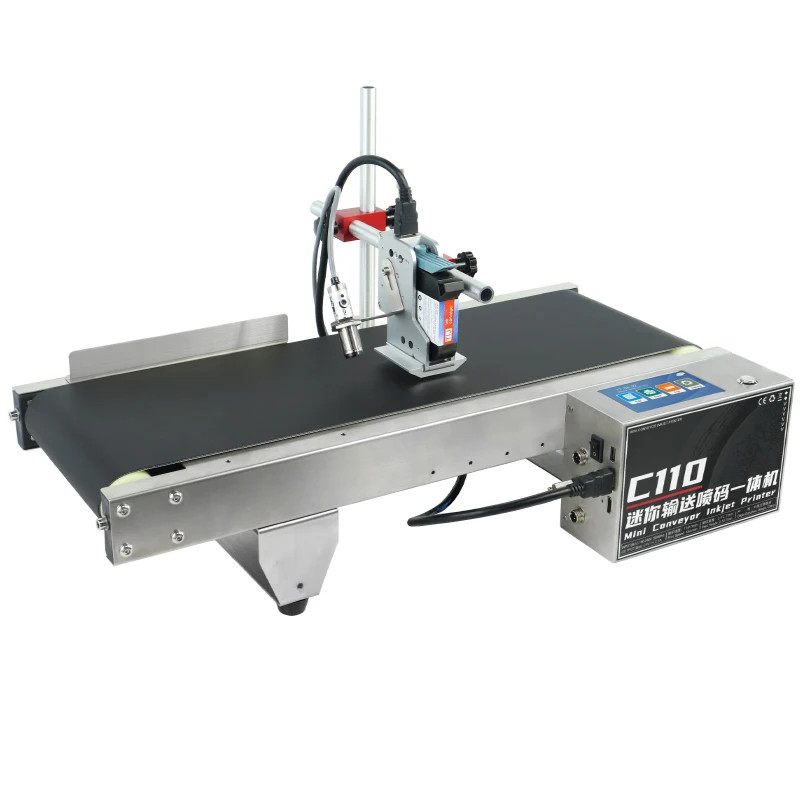 C110 Mini Conveyor Inkjet Printing Machine Production Date QR Code Barcode