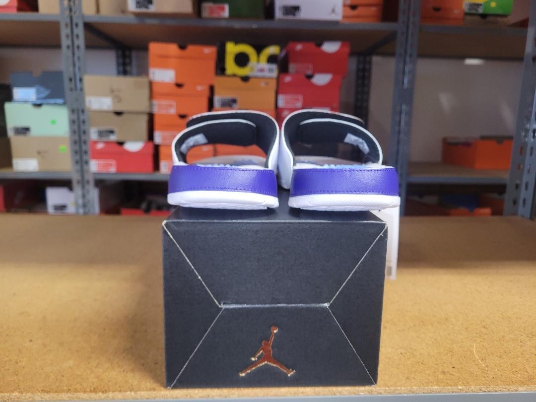 Nike Jordan Hydro 5 Retro Men Slide White Grape Ice 555501-103 Multiple Sizes