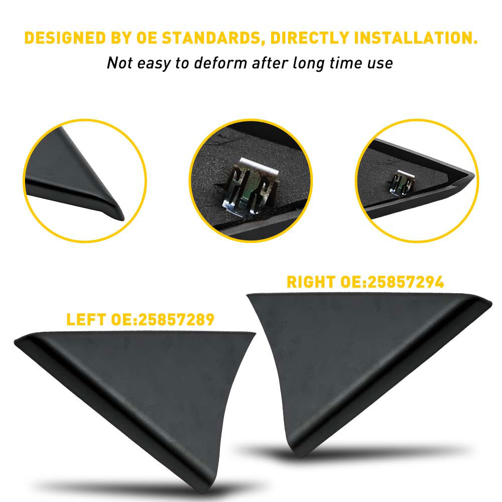 2PCS For 2007-2014 Chevy GMC Front Driver Passenger Side Door Upper Trim Panel