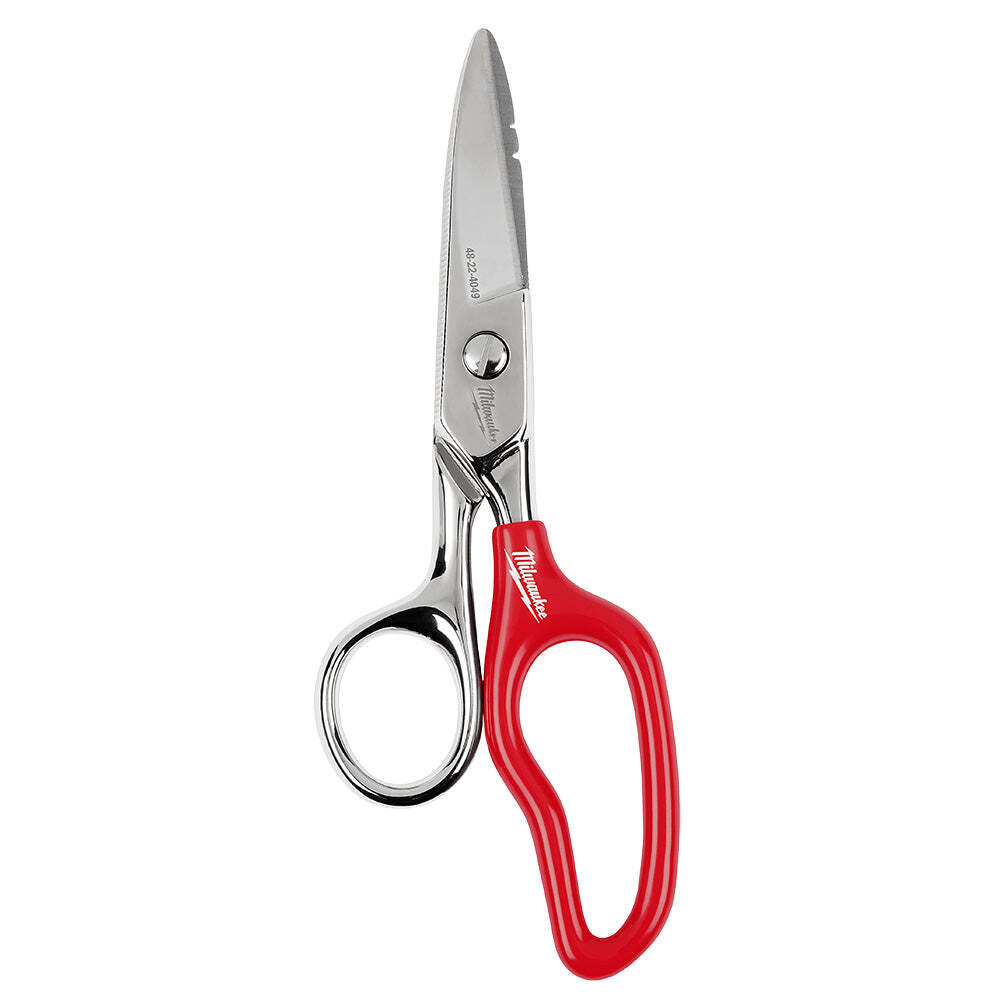 Milwaukee 48-22-4049 Durable Sharp Steel Electrician Scissors w/Extended Handle