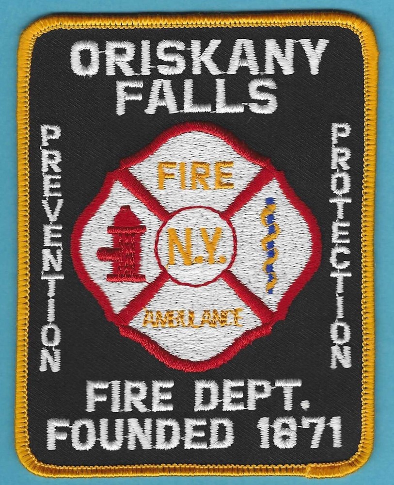 ORISKANY FALLS NEW YORK FIRE RESCUE PATCH