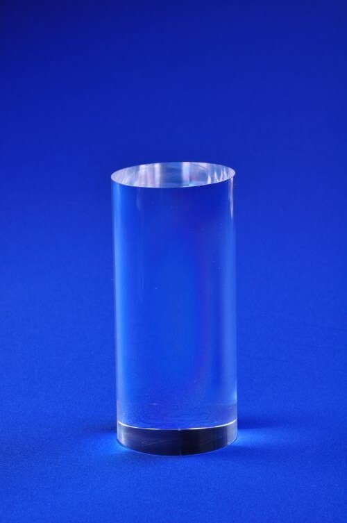 Clear Acrylic Solid Display Column 3" Diameter by 6" Tall